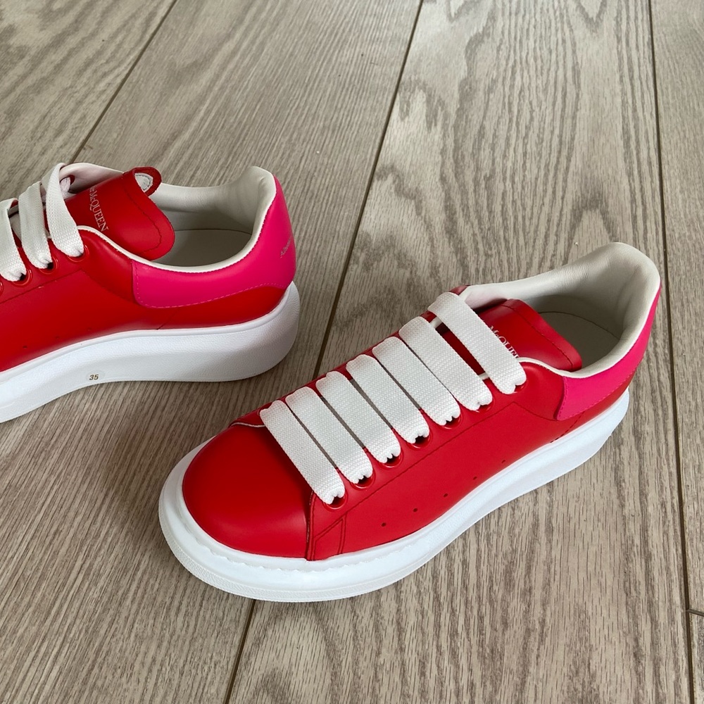 Alexander McQueen women’s leather sneakers. Size: 35 US-5. Brand new with box.